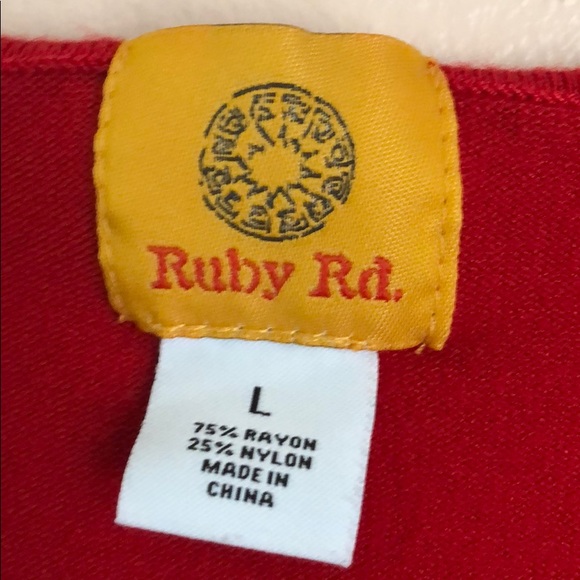 Ruby Rd Red Sweater - Picture 2 of 5